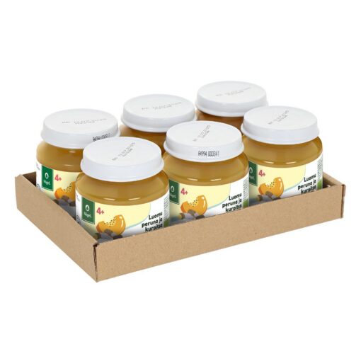 6-PAKKAUS: Rautainen luomu peruna ja kurpitsa, 120 g x 6