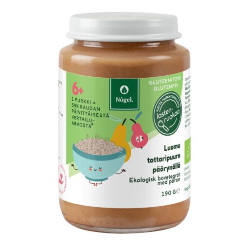 Rautainen luomu tattaripuuro päärynällä, 190 g