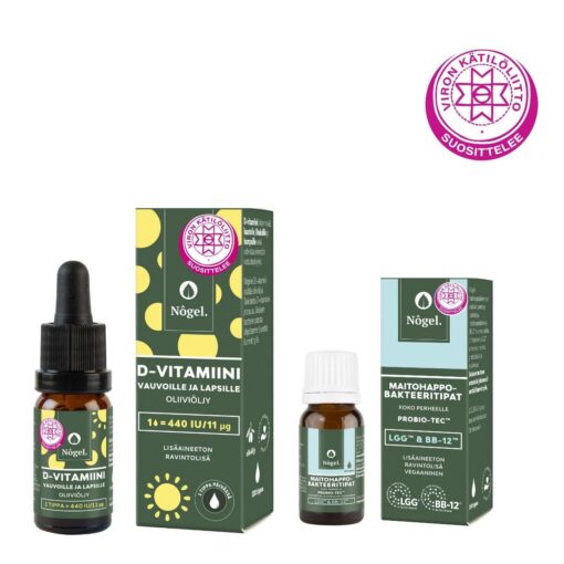 Lasten pakkaus 2: D3-tipat 440 IU, 10 ml ja PROBIO-TEC™, 8 ml