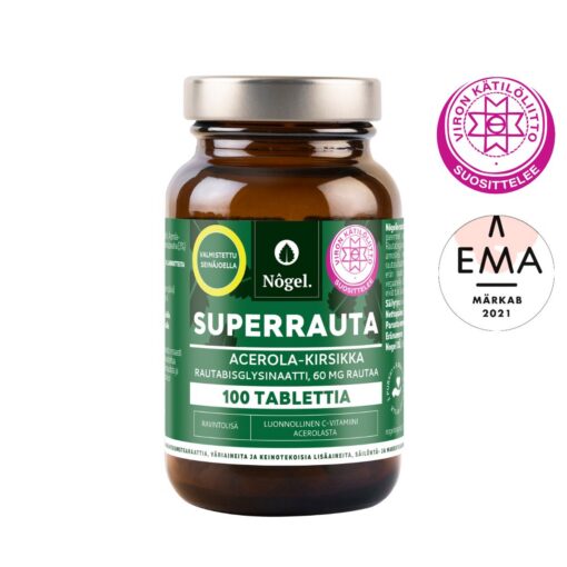 Superrauta, Acerola kirsikka, 60 mg, 100 tablettia