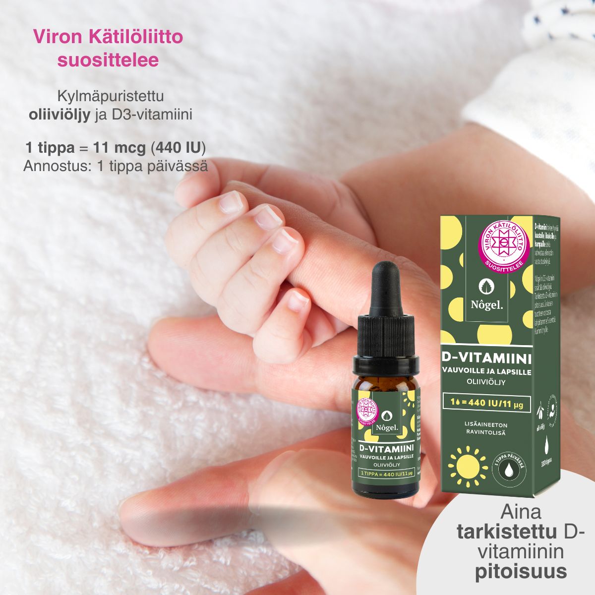 Odottavan äidin 9 KUUKAUTTA pakkaus: 2 x Rauta, 2 x Superrauta & D-vitamiini 440 IU/11 μg, 10 ml - Image 4