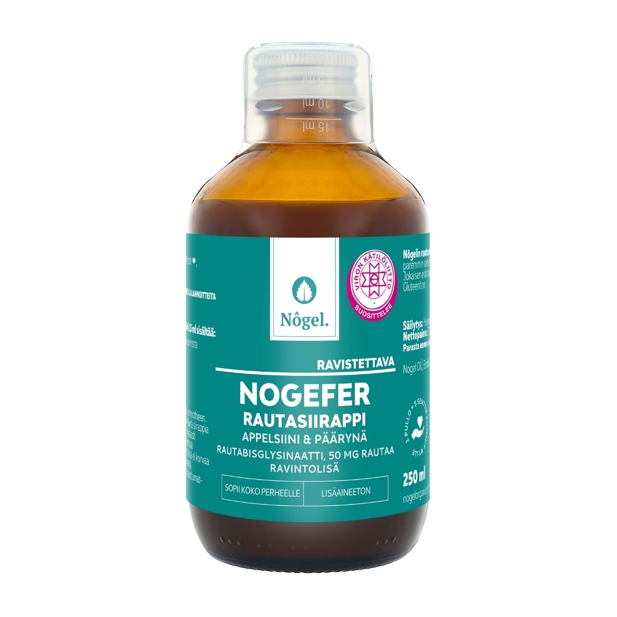 NOGEFER Rautasiirappi, appelsiini ja päärynä, 250 ml, 50 mg/15 ml